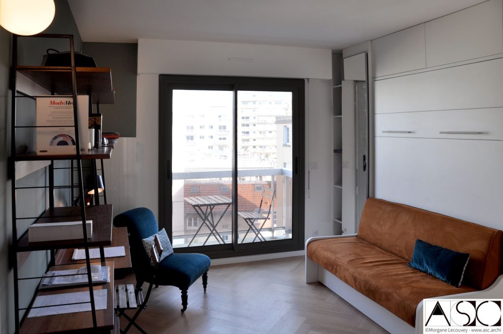 Après travaux — Studio 19m² Paris