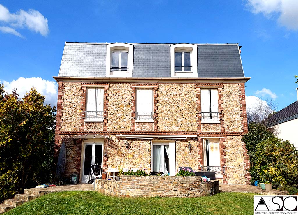Après travaux — Surélévation Mansart Maison