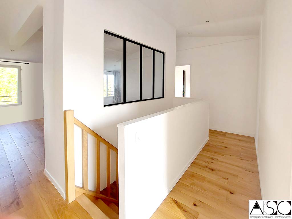 Après travaux — Surélévation Mansart Maison